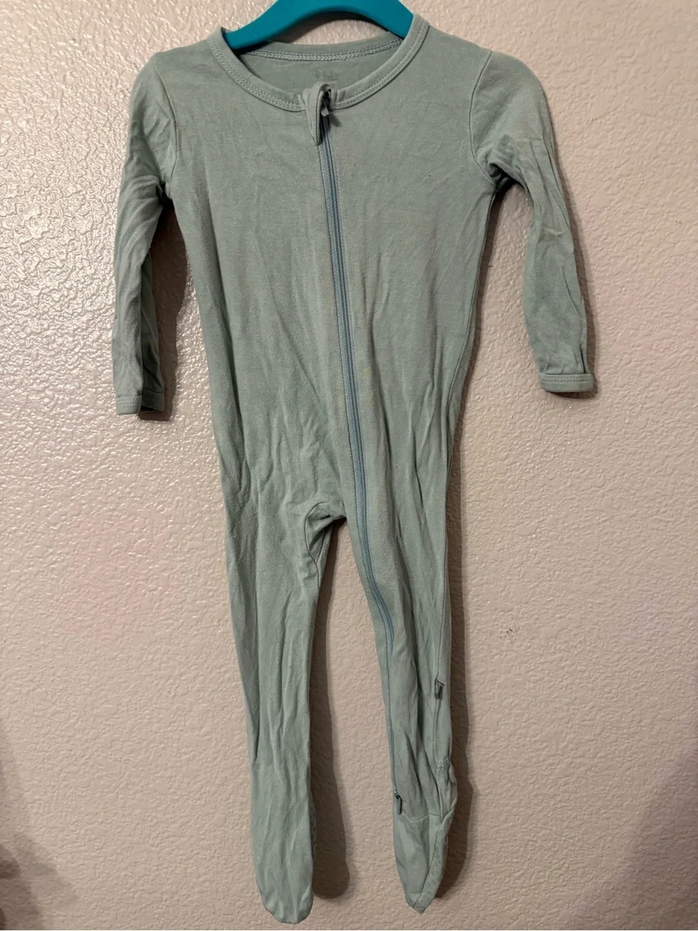 Kyte BABY Sage Green Footed Zipper One-Piece